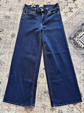 Universal Thread High Rise Everyday Wide Leg Jeans in Dark Blue Size 12T